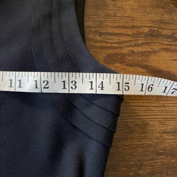 Diane Von Furstenberg DVF Plateau Bee Dress 2 Navy Blue work office date sheath - Picture 8 of 11